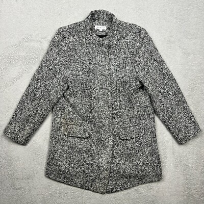 Noni B Coat Jacket Women Small S Full Zip High Neck Wool/Rayon