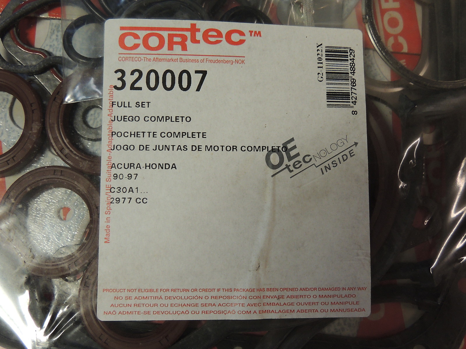 Corteco 320007 Engine Full Gasket Set for 1991-2001 Acura NSX 3.0L C30A1 DOHC V6