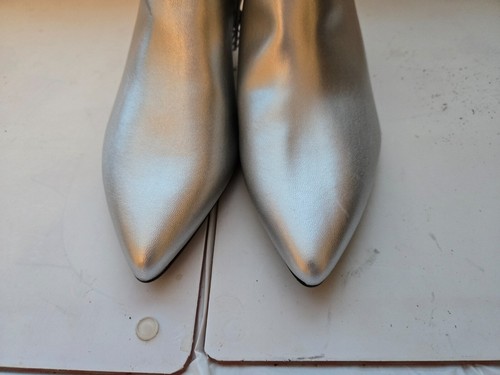 Silberne Stiefeletten Kitten Heels spitz Party Größe UK 6,5 EU 39,5 - Bild 12 von 12