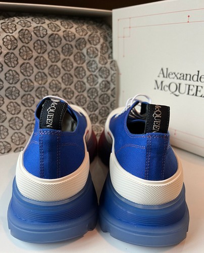 Sneakers da uomo oversize Alexander McQueen blu tela taglia 9US 42+E nuove con scatola - Foto 3 di 7