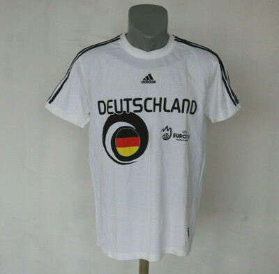 Germany EURO 2008 FAN Shirt Adidas Deutschland White Size XL 100