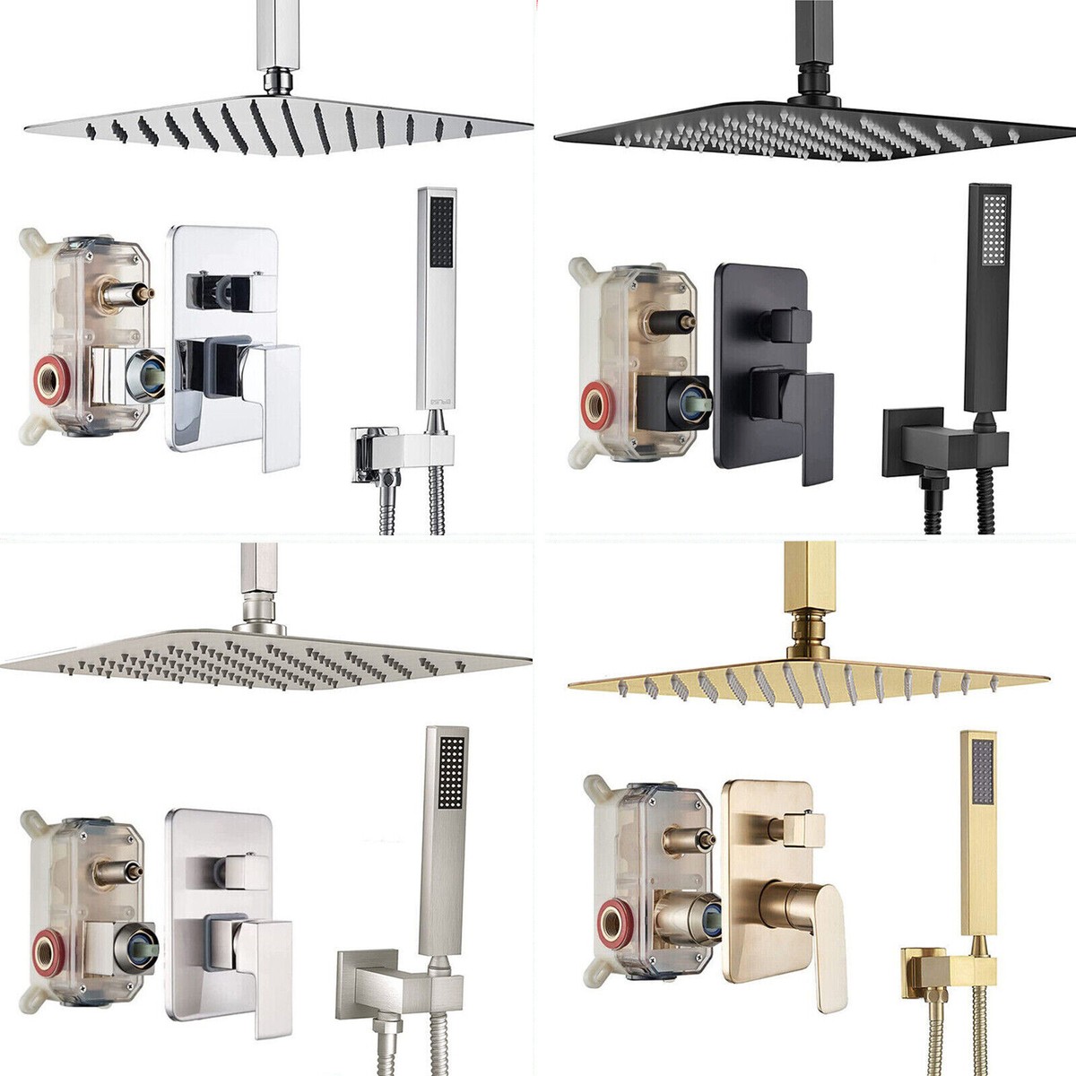 Ceiling Rainfall Shower Head Combos