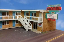 N Scale Building - " Twilight" Motel Pre-Cut Card Stock (Paper Kit)