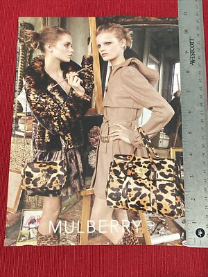 Model Abbey Lee Kershaw & Hanne Gaby Odiele for Mulberry Handbags 2010 Print Ad
