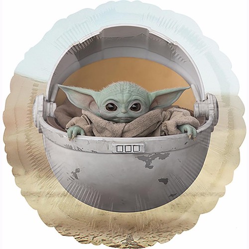 Star Wars Mandalorian The Child Foil Mylar Round Balloon Birthday Party Supplies