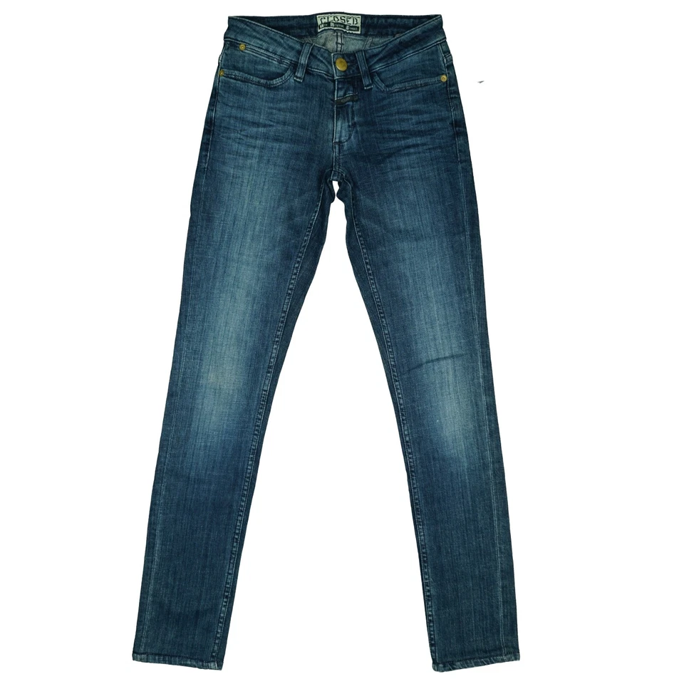 CLOSED Damen Stretch Jeans Hose Skinny Slim Leg low Rise Gr. 32 XXS W25 L30 Blau - Bild 1 von 4