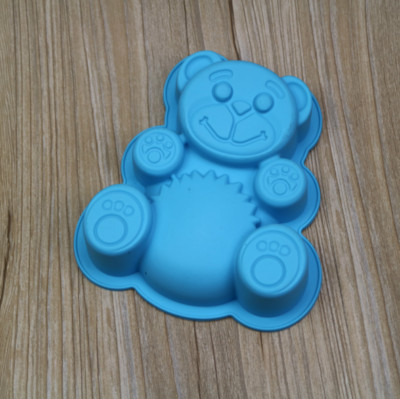 NEW Flexible Silicone Single Bear Shape Cake Mold Pudding Mold DIY Baking Tool