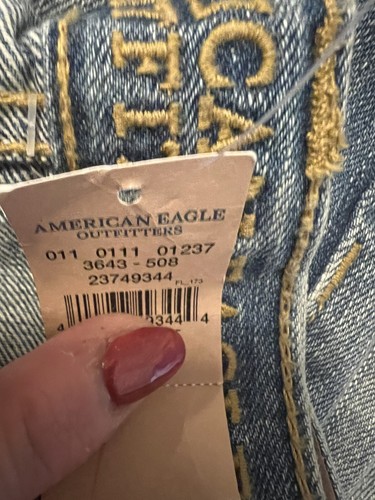 NEW American Eagle Jeans Mens 30x36 Original Straight Denim Pants Distressed - Picture 4 of 5