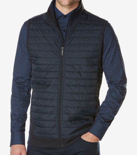 perry ellis new dark sapphire blue mens size 2xl quilted full