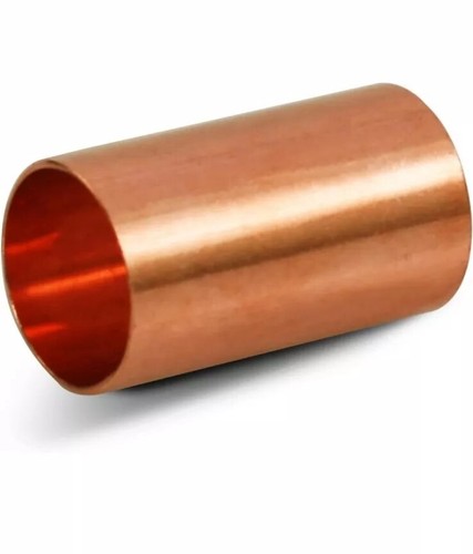 DDDQ0200 Straight Copper Coupling With Sweat Sockets And With Dimple Tube Stop 2