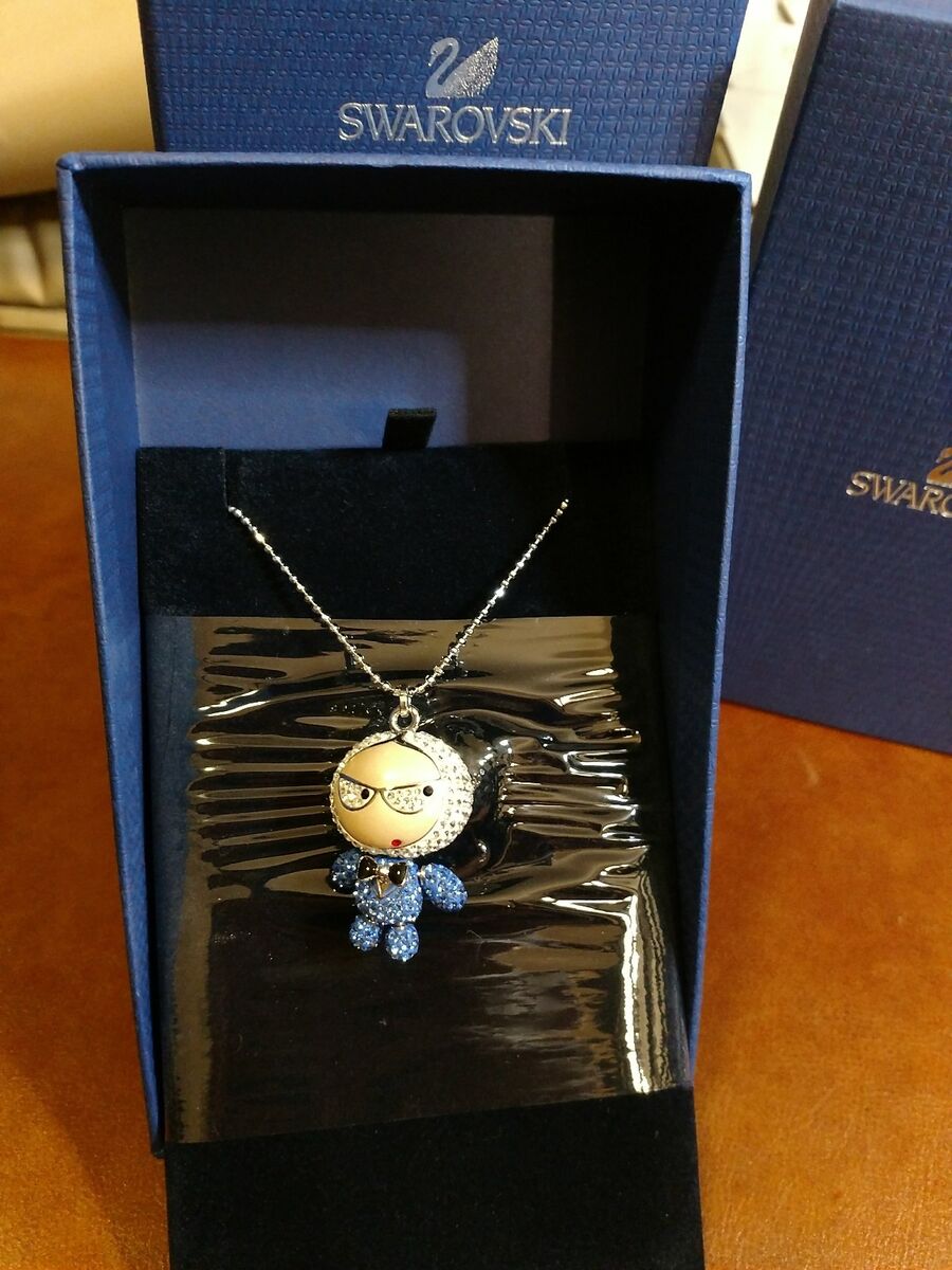 Swarovski Eliot Swing Sing Bow Tie Blue Pendant Necklace Swarovski Eliot Swing Sing Bow Tie Blue Pendant Necklace