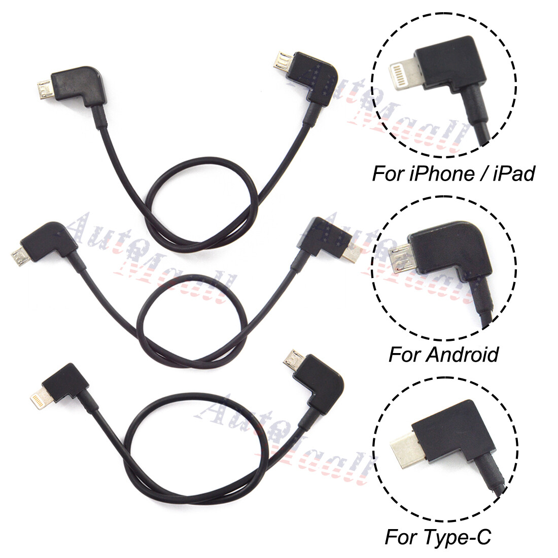 Cablecc Cavo Dati Per Telecomando DJI Mavic Pro / Platinum | Connettore Type-C A Micro USB Angolato, Accessorio RC