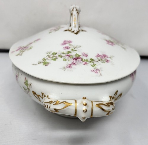11.5" Haviland & Co Limoges France Schleiger 29a Oval Covered Vegetable Bowl - Picture 2 of 10