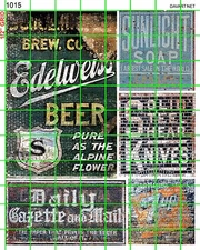 1015 DAVE'S DECALS KNIVES NEWSPAPER SOAP SODA BUILDING ADVERTISING GHOST SIGNS