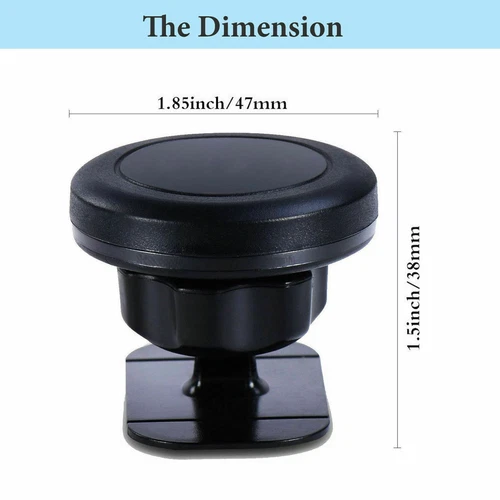 360° Universal Magnetic Car Mount Cell Phone Holder Stand Dashboard For iPhone - Picture 2 of 13