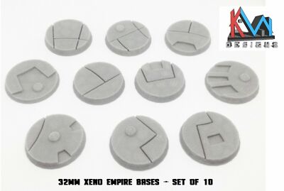 3D Printed - 32mm Sci-Fi Xeno Empire Bases - Set of (10)
