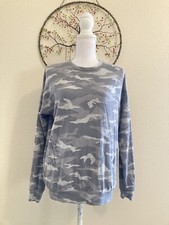 Athleta Gray Camo Balance Crewneck Sweatshirt Sweater Size XS