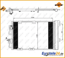 Condenser, air conditioning easy fit NRF 35554 for Opel Astra H