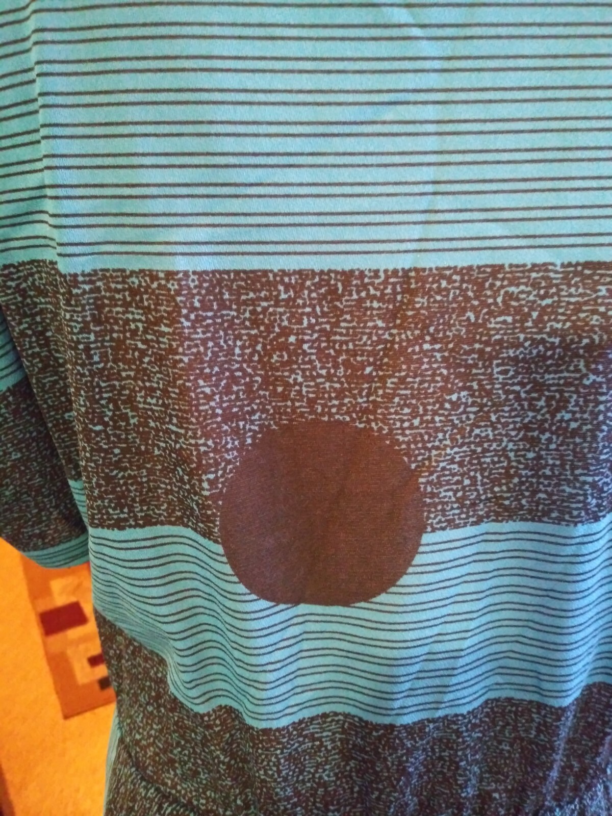 FILA Busto Kings Row taglia 16 turchese nero maniche corte a sbuffo NNT 38" L 21"