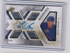 2015 2015-16 SPX OSCAR LINDBERG ROOKIE AUTO 018/299 138 NEW YORK RANGERS