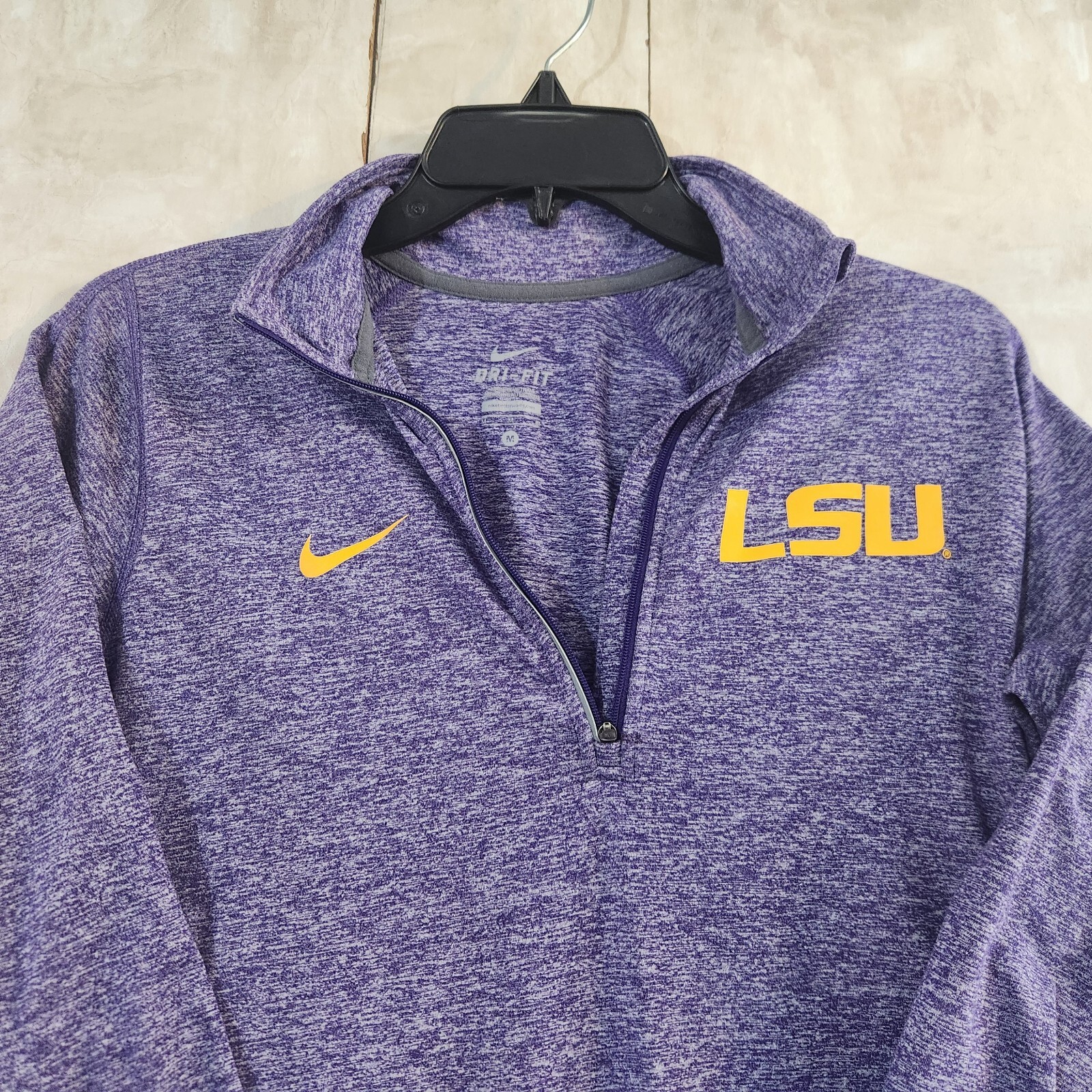 SACAI X NIKE Nike LSU Tigers 1 4 Zip Pull Over Donna M Viola Dri Fit Performance Elasticizzato