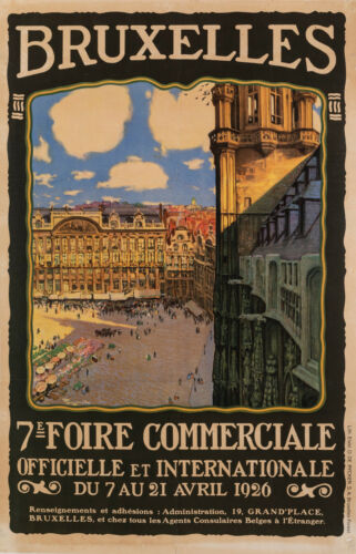 Affiche Originale - Toussaint - 7è Foire Commerciale - Bruxelles - Belgique 1926