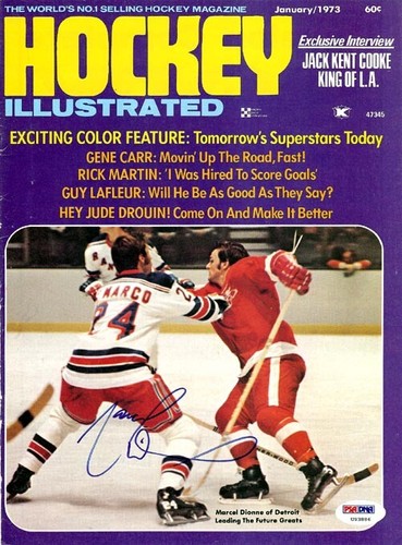 Marcel Dionne Autographed Hockey Illustrated Cover Red Wings PSA/DNA U93886 - Picture 1 of 1