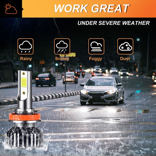 4x 9005 H11 Combo LED Headlight High Low Beam Bulbs Kit 6500K Super White Bright - Bild 21 von 22