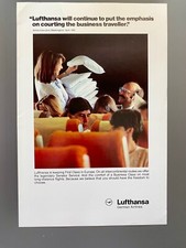 Lufthansa Senator Service Business Class Original 1982 Vintage Advert Werbung