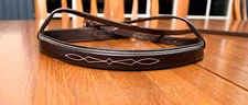 Pessoa New fancy wide derby noseband brown oversize warmblood bridle part b