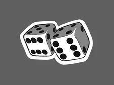 Dice Sticker Rolling Games Waterproof