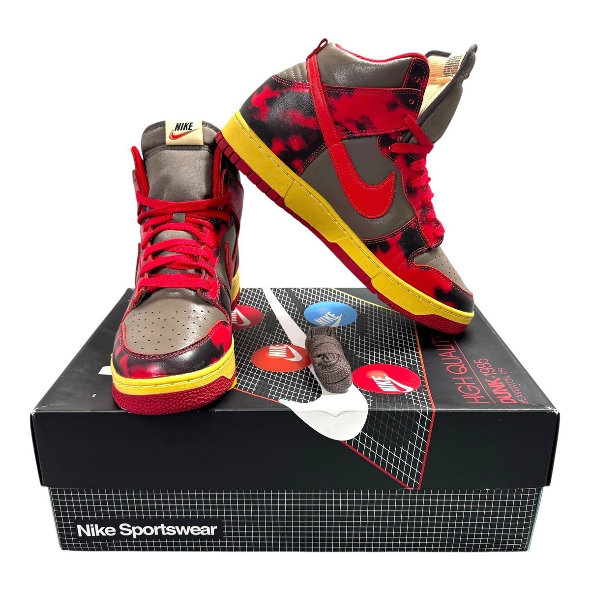 US8 美品　NIKE DUNK HI 1985/ U Nike Dunk Hi 1985 Mens Sneakers in White Red | eBay