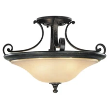 NEW Feiss SF194LBR Cervantes 2 Light 18" Liberty Bronze Semi Flush Mount Ceiling