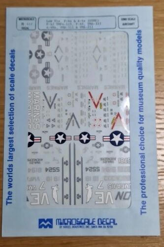 NEW Vintage 1/72 Microscale Decals - Low Vis US Marines F-4J/S and A-4M #72-372 - 第 1/5 張圖片