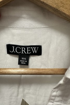 NWT! J. Crew White Bungalow Linen Popover Dress Coverup V-Neck. XXS #BY799  | eBay