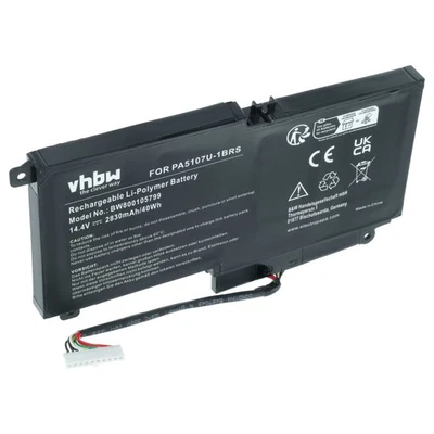 Batterie pour Toshiba Satellite P50-A-K4M P50-A-14K P50-A-14L P50-A-14P 2830mAh - Photo 1/4