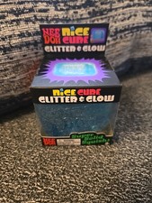 SOLD OUT AUTHENTIC NeeDoh Nice Cube Glitter and Glow BLUE Squishy