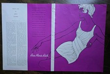 1961 Women's Rose Marie Reid Daphne Swimsuit Vintage Fashion Art Ad