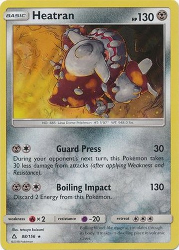 Pokemon Card - Ultra Prism 88/156 - HEATRAN (holo-foil) - NM/Mint