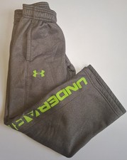 Youth Small Under Armour Sweat Pants Grey Green