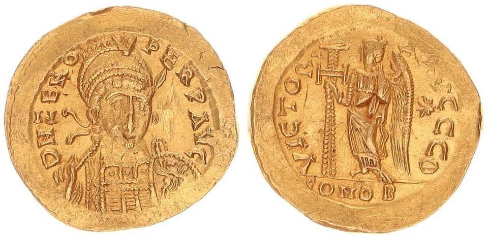 Romain Empire - Zeno Or Solidus 476 - 491 N. Chr. Presque Sup 138609 - Photo 1/1