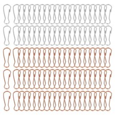 Lanyard Hooks, 240 Pcs 20x7.1x1.9mm Stainless Steel 304 Hook, Red Bronze Silver