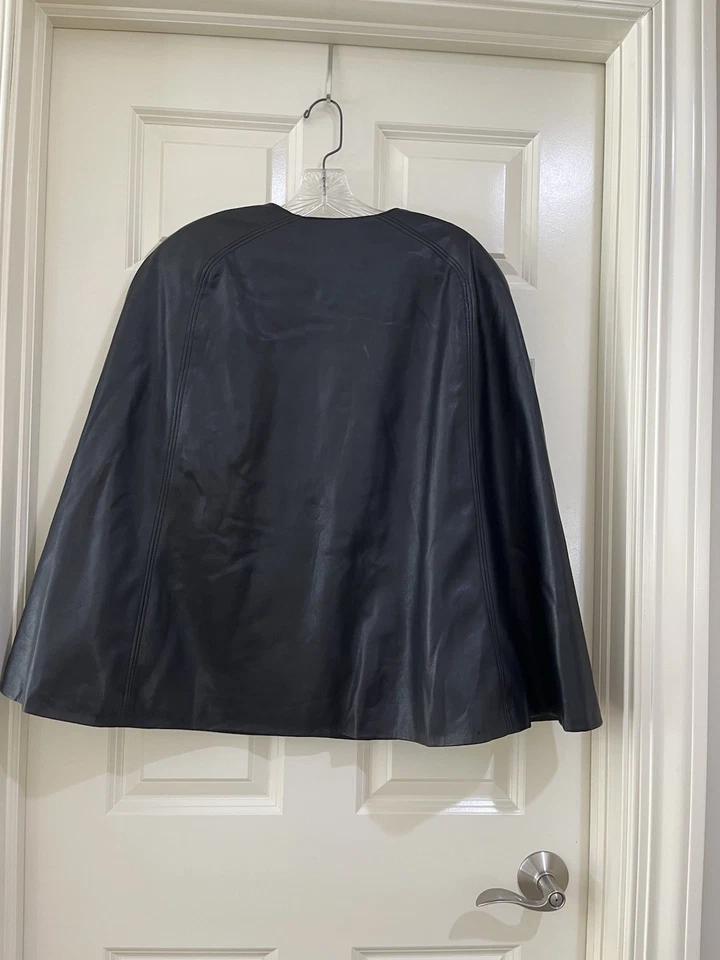 inc international concept mujer capa imitación cuero negro talla S NUEVA CON ETIQUETA Foto 2 de 4