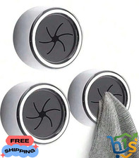 NEW Self-Adhesive Push In Kitchen Towel Rack Round Wall Mounted Towel Holder UK