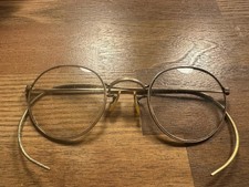 Antique Shuron 1/10 12K GF Round Wire Eyeglasses Cable Temple Gold Ornate Frames