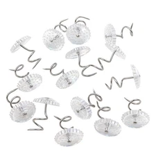 50 Pcs Clear Spiral Upholstery Pins, 0.5 Inch Invisible Hold for Slipcovers, Bed