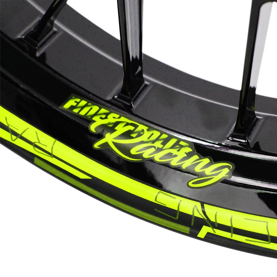 Adesivi Set Completo Design Accessori 15-19 Pollici Strisce Giallo MR018 - Immagine 3 di 4