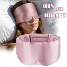 100 Mulberry Silk Sleep Mask Eye Mask for Women Man with Adjustable Band, for S