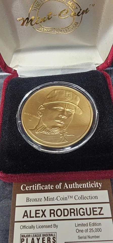 EDICIÓN LIMITADA ALEX RODRIGUEZ BRONCE HIGHLAND MONEDA COMO NUEVA 4844/25000 Foto 2 de 3