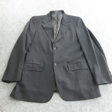 Banana Republic Blazer Mens 42R Black Made In Italy 2 Button Suit Jacket